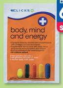 Clicks Body,Mind & Energy 5 Sachets-For 2