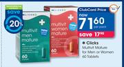 Clicks Multivit Mature For Men Or Women 60 Tablets-Per Pack