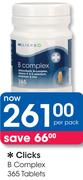Clicks B Complex 365 Tablets-Per Pack