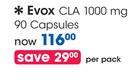 Evox CLA 1000 mg 90 Capsules-Per Pack