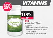 GNC Magnesium 250mg-90 Capsules Per Pack
