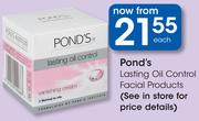 Pond's Lasting Oil Control Facial Products