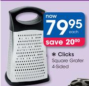 Clicks Square Grater 4 Sided-Each