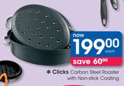 Clicks Carbon Steel Roaster With Non Stick Coating-Each