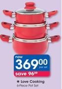 Love Cooking 6 Piece Pot Set-Per Set
