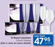 Royal Leerdam 3 Pack Glasses-Per Pack