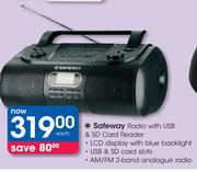 Safeway Radio With USB & SD Card Reader-Each
