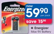 Energizer Max 9V Battery-Per Pack