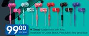 Sway Earphones With Mic-Per Pair