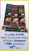 Lindt Hello Chocolate Slabs & Sticks-Each