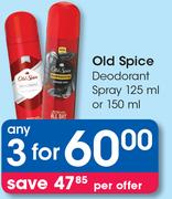 Old Spice Deodrant Spray 125ml or 150ml - For Any 3