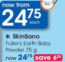 Skinsano Fuller's Earth Baby Powder - 75g Each