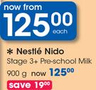 Nestle Nido Stage 3+ Pre School Milk-900g