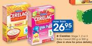 Cerelac Stage 1,2 Or 3 Baby Cereal 250g Or 500g-Each