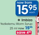 Imbiza Yezikelemu Worm Syrup 25ml-Each