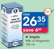 Impilo Milk Of Magnesia 100ml-Each