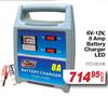 Auto Kraft 6V-12V 8Amp Battery Charger LED FED.BCH8