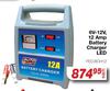 Auto Kraft 6V-12V 12Amp Battery Charger LED FED.BCH12