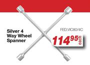 Sliver 4 Way Wheel Spanner FED.VIX80/4C