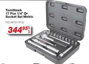 TomiHawk 17 Pce 1/4" Dr Socket Set Metric FED.AKTS17PCE-Per Set