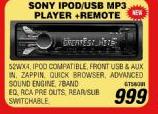 Sony IPOD/USB Mp3 Player+Remote