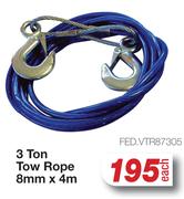 3 Ton Tow Rope 8mm x 4m FED.VTR87305