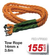 Tow Rope 14mm x 3.6m FED.VTR300