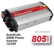 AutoKraft 600W Power Inverter 12/24V FED.CAR600W