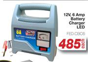 Auto Kraft 12V 6Amp LED Battery Charger FED.CBC6