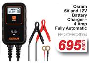 Osram 6V And 12V Battery Charger 4Amp (Fully Automatic) FED.OEBCS904-Each