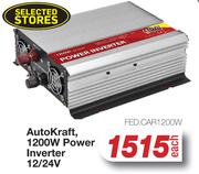 AutoKraft 1200W Power Inverter 12/24V FED.CAR1200W