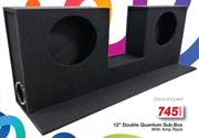 Auto Kraft 12" Double Quantum Sub Box With Amp Rack DSA.B12DQUANT-Each