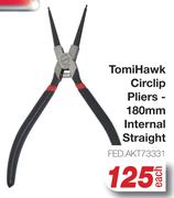 Tomi Hawk Circlip Pliers 180mm Internal Straight FED.AKT73331-Each