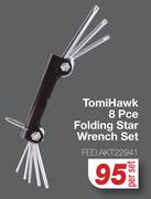 Tomi Hawk 8 Pce Folding Star Wrench Set FED.AKT22941-Per Set