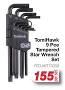 Tomi Hawk 9 Pce Tampered Star Wrench Set FED.AKT73008-Per Set
