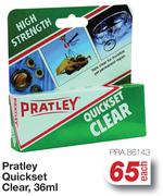 Pratley Quickset Clear PRA.86143-36ml Each