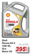 Shell Rimula R4 X 15W-40, Motor Oil SHL.97308-5L Each