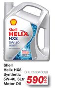 Shell Helix HX8 Synthetic 5W-40, Motor Oil SHL.550045698-5L Each
