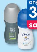 Dove Roll On 50ml For Men Or Women-For 3