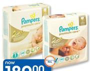 Pampers Premium Care Value Pack Newborn-88's, Mini-80's-Per Pack