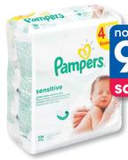 Pampers Baby Wipes 4x64's Or 4x56's-Per Pack