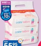 Clicks Baby Wipes-3 x 80's Per Pack