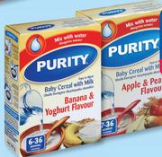 Purity Baby Cereal Just Add Water Stage 1, 2 Or 3-200g Per Pack