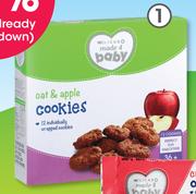 Clicks Made 4 Baby Apple And Oats Toddler Cookies-160g Per Pack