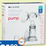 Clicks Manual Breast Pump-Each