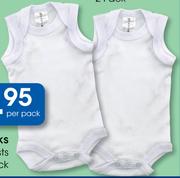 Clicks Sleeveless Vests 2 Pack-Per Pack