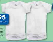 Clicks Short Sleeve Body Vests 2 Pack-Per Pack