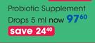 Probi Flora Probiotic Supplement Drops-5ml Each