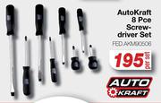 Auto Kraft 8 Pce Screw Driver Set FED.AKM90506-Per Set