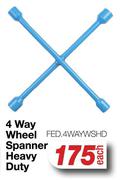 4 Way Wheel Spanner Heavy Duty FED.4WAYWSHD-Each